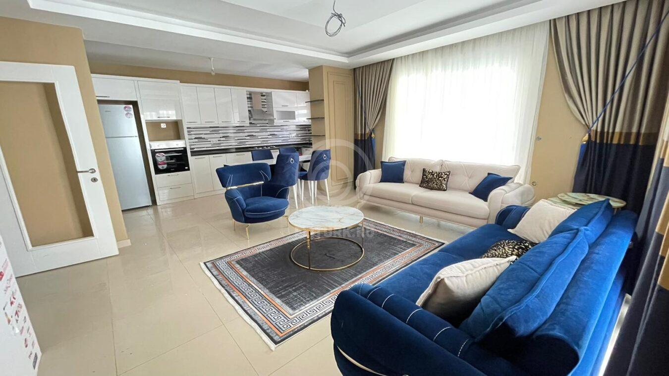 Квартира 2+1 с мебелью и техникой в Махмутларе, 300 м до моря