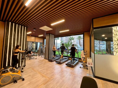 Квартира 1+1 с мебелью в Serenity Residence, Махмутлар: высокий этаж,