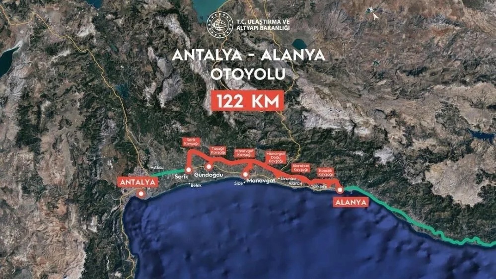 Новости Турции: Анталью и Аланью соединит новое шоссе длинной 122