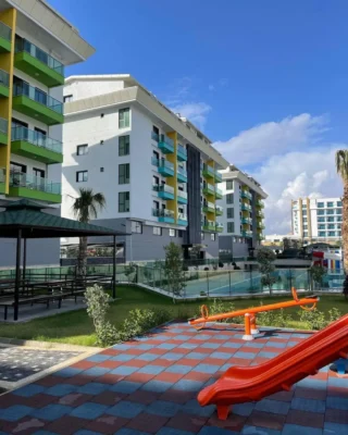 Квартира 1+1 в Алании, Турция, собственный пляж, Konak Terrace Homes,