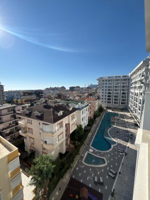 Квартира 2+1 с видом на море в Аланье, пляж Клеопатры,