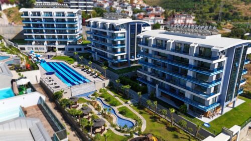 Линейная квартира 3+1 в Каргыджаке, вид на море, теплый пол